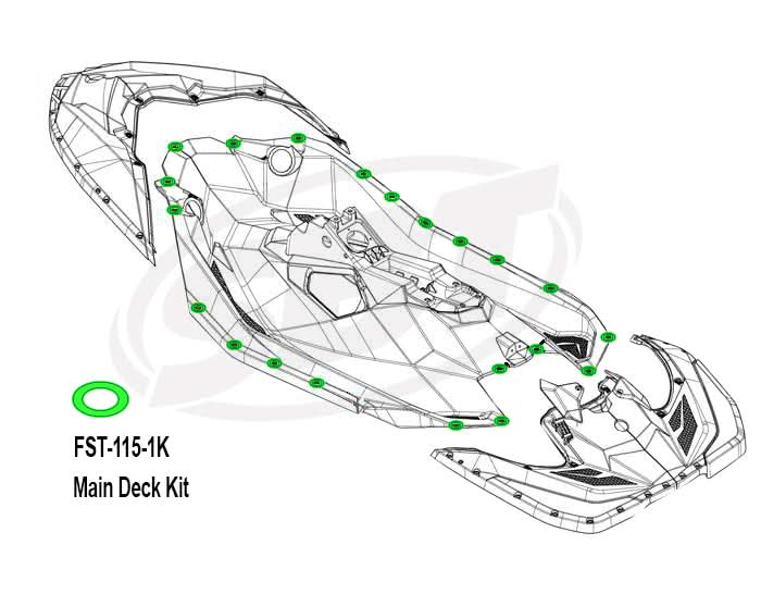 Stainless Steel Oval Washer Kit - Sea-Doo 291003880 (Select Models) - Image 3