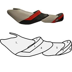 BlackTip Jetsports Custom Seat Cover for Kawasaki 09-18 Ultra LX w/cruiser style