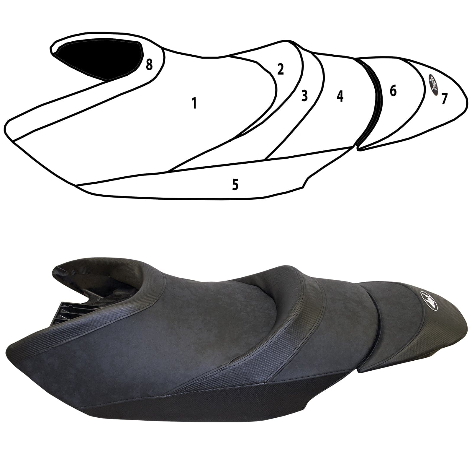 BlackTip Jetsports Custom Seat Cover for Yamaha WaveRunner FZR 2012-2016